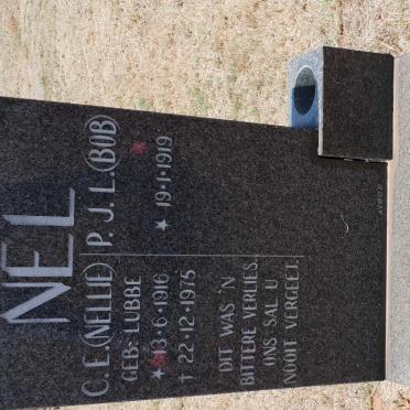 NEL P.J.L. 1919- &amp; C.E. LUBBE 1916-1975
