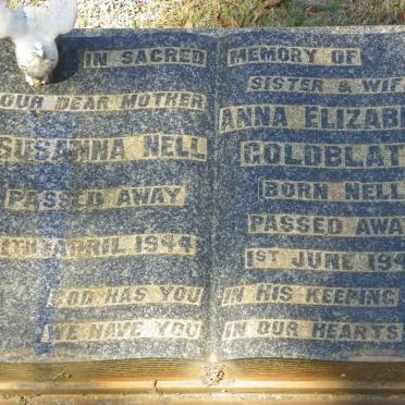 NELL Susanna -1944 :: GOLDBLATT Anna Elisabeth nee NELL -1945