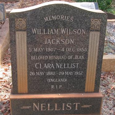 NELLIST Clara 1882-1957 :: NELLIST William Wilson Jackson 1907-1955