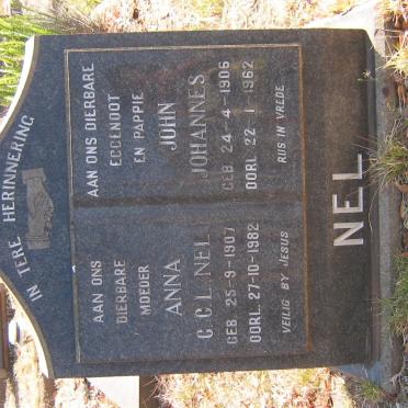 NEL John Johannes 1906-1962 &amp; Anna C.C.L. 1907-1982