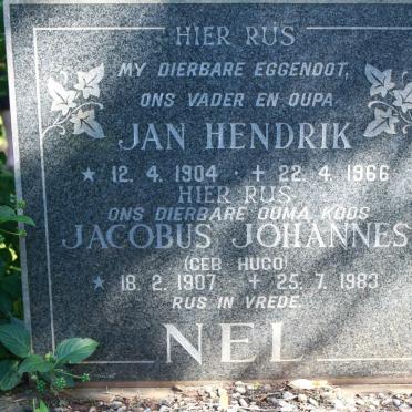 NEL Jan Hendrik 1904-1966 &amp; Jacobus Johannes HUGO 1907-1983