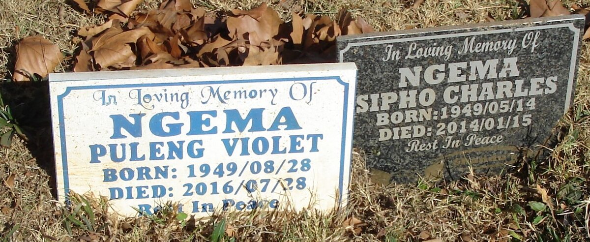 NGEMA Sipho Charles 1949-2014 &amp; Puleng Violet 1949-2016