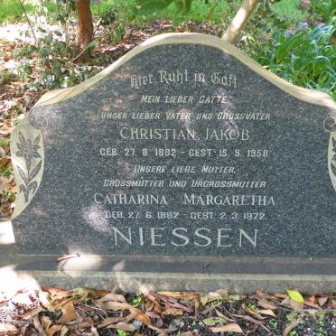 NIESSEN Christian Jakob 1882-1950 &amp; Catharina Margaretha 1882-1972