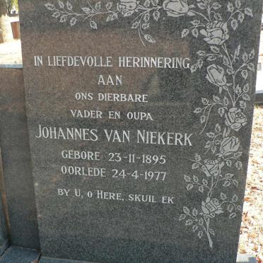 NIEKERK Johannes, van 1895-1977