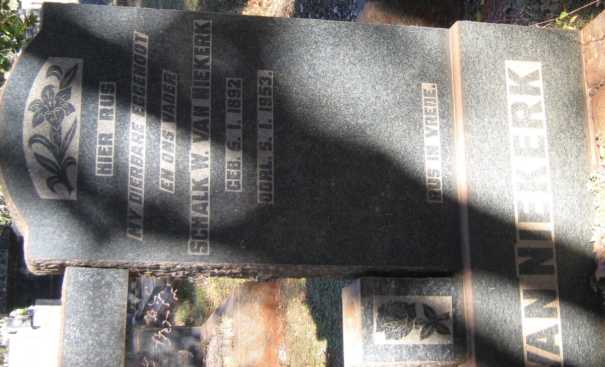 NIEKERK Schalk W., van 1892-1953