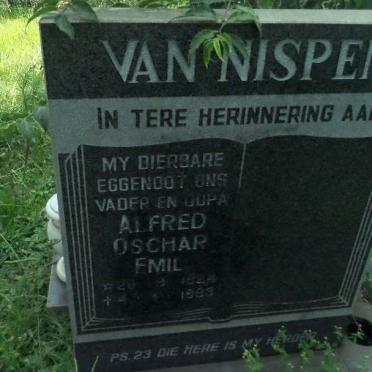 NISPEN Alfred Oschar Emil, van 1924-1983