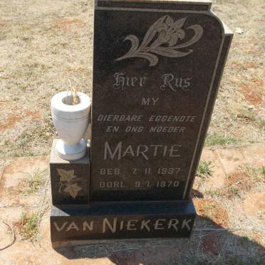 NIEKERK Martie, van 1937-1970
