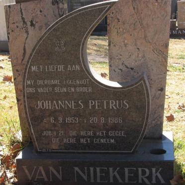 NIEKERK Johannes Petrus, van 1953-1986