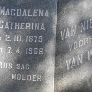 NIEKERK Magdalena Catherina, van voorheen VAN WYK 1879-1966