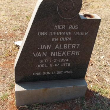 NIEKERK Jan Albert, van 1894-1979