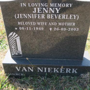 NIEKERK Jennifer Beverley, van 1949-2003