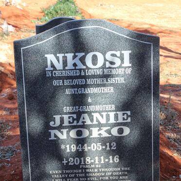 NKOSI Jeanie Noko 1944-2018