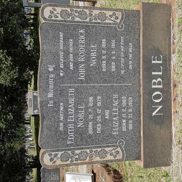 NOBLE John Roderick 1886-1955 &amp; Edith Elizabeth 1896-1979 :: LEACH Eliza 1889-1959