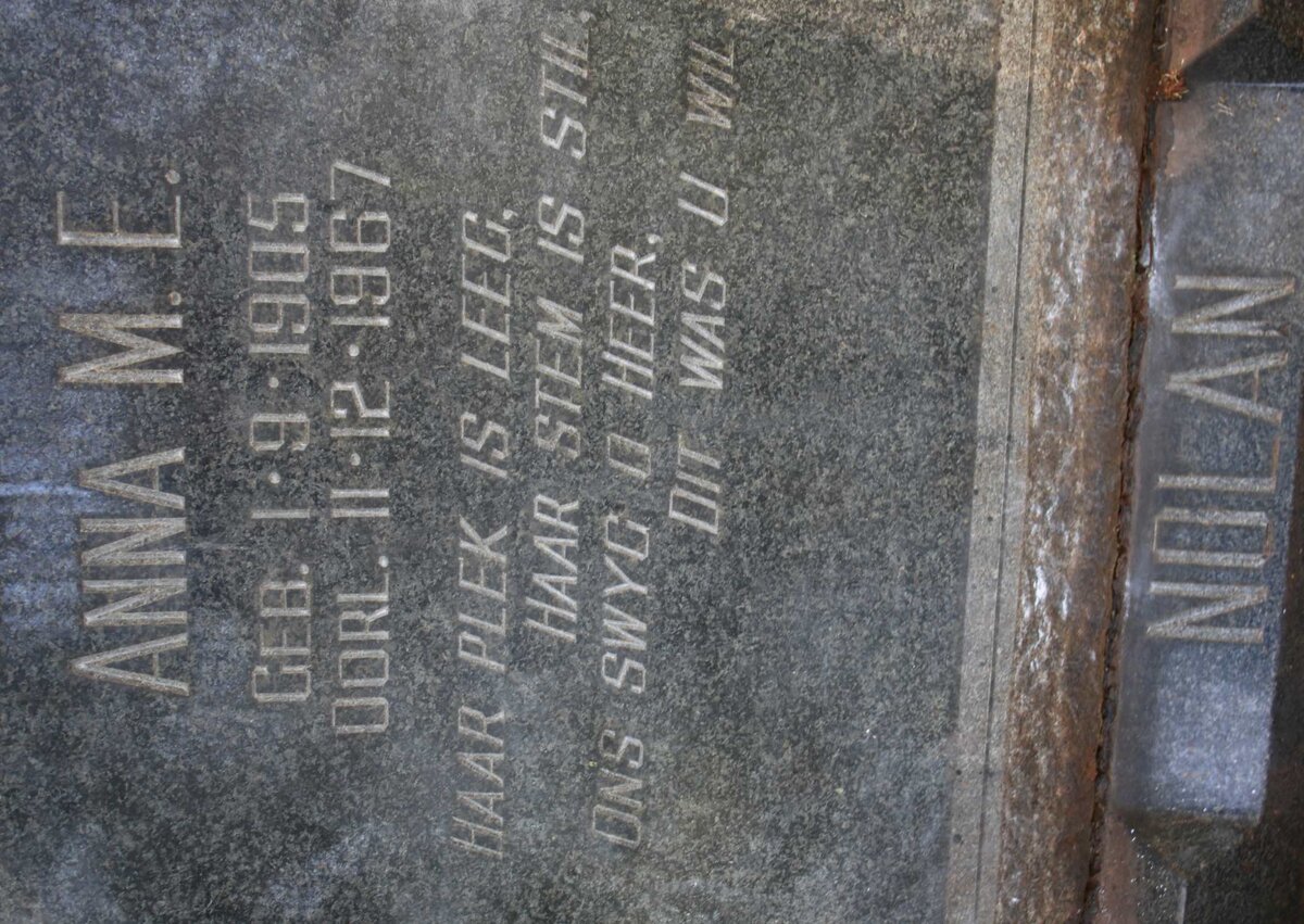 NOLAN Anna M.E. 1905-1967