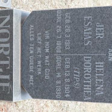 NORTJE Jer Esaias 1913-1980 &amp; Helena Dorothea 1904-1990