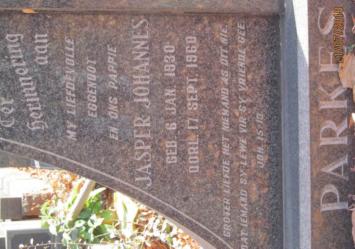 PARKES Jasper Johannes 1930-1960