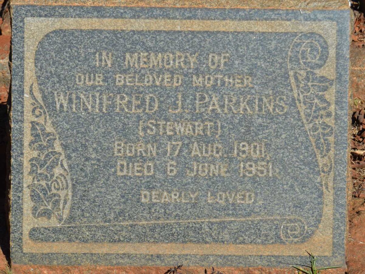PARKINS Winifred J. nee STEWART 1901-1951