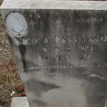 PASSALACQUA Nicola 1923-1978