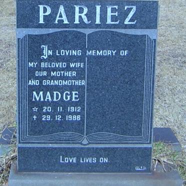 PARIEZ Madge 1912-1986
