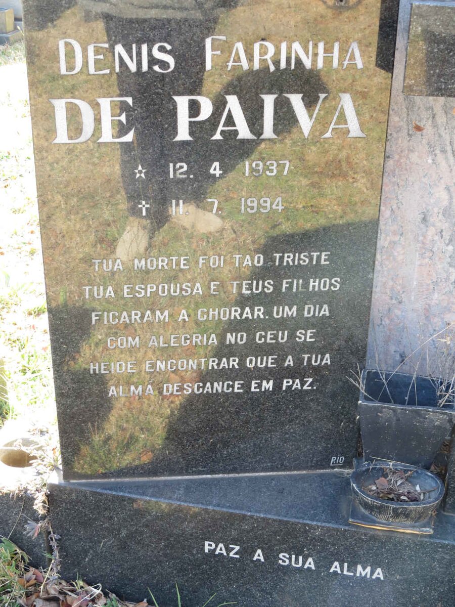 PAIVA Denis Farinha, de 1937-1994
