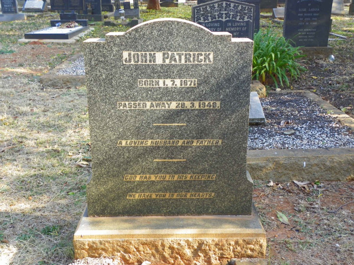 PATRICK John 1871-1948