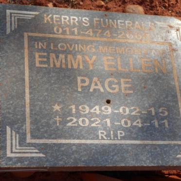 PAGE Emmy Ellen 1949-2021
