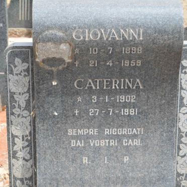 PACE Giovanni 1898-1959 &amp; Caterina 1902-1981
