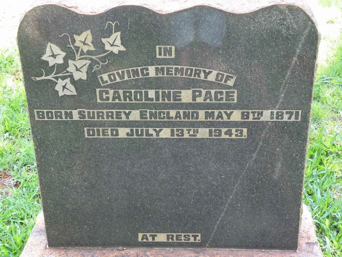 PAGE Caroline 1871-1943