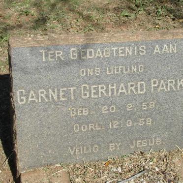 PARKIN Garnet Gerhard 1958-1958