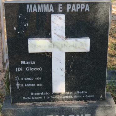 PANTALONE Maria nee DI CICCO 1930-2004