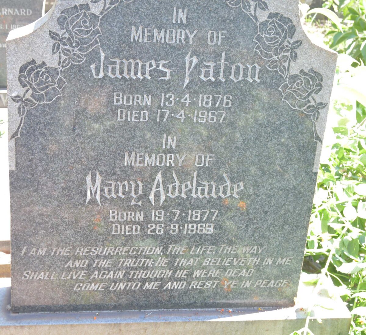 PATON James 1876-1967 &amp; Mary Adelaide 1877-1969
