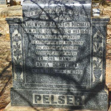 PELSER Lodewickus Andreas Michael 1890-1945 &amp; Anna Dorothea 1901-1981
