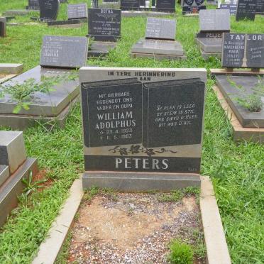 PETERS William Adolphus 1923-1983