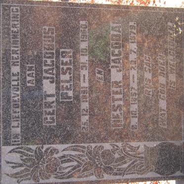 PELSER Gert Jacobus 1891-1960 &amp; Hester Jacoba 1897-1979