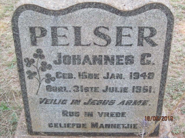 PELSER Johannes C. 1948-1951
