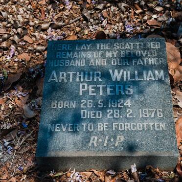 PETERS Arthur Vincent 1889-1967 &amp; Ethel Blanche 1897-1953