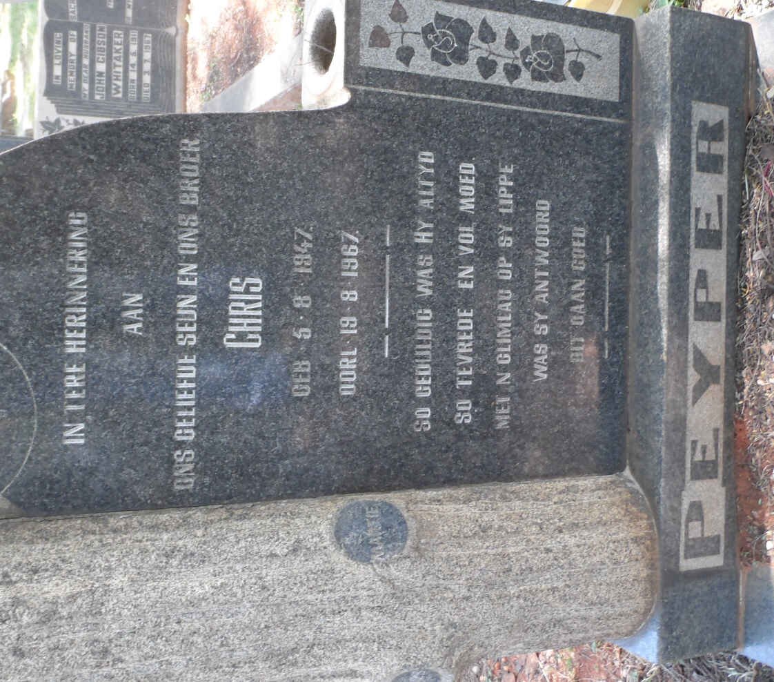 PEYPER Chris 1947-1967