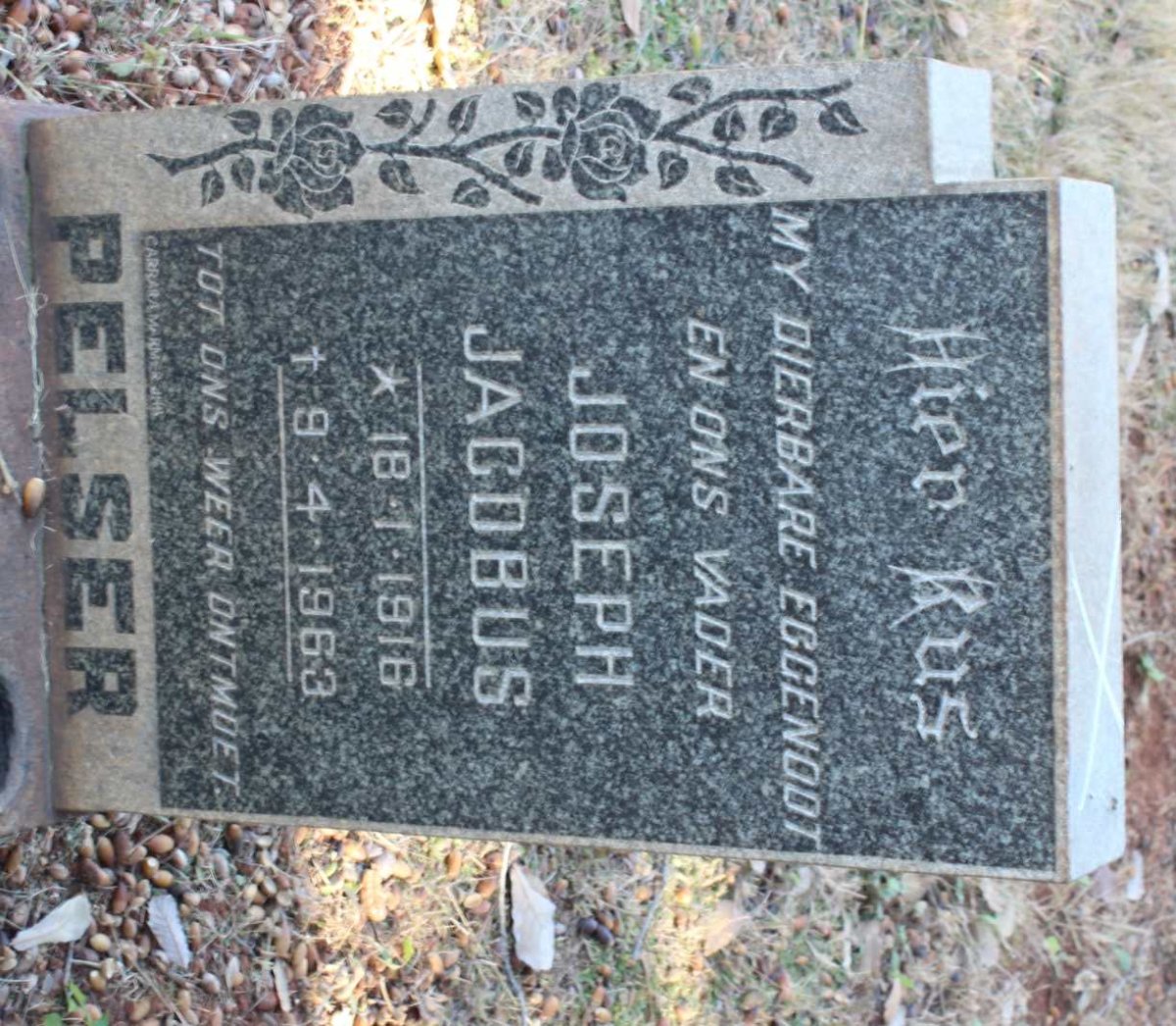 PELSER Joseph Jacobus 1916-1963