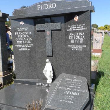 PEDRO Francisco Pereira Goncalves 1924-2002 &amp; Angelina DE SOUZA 1930-1981