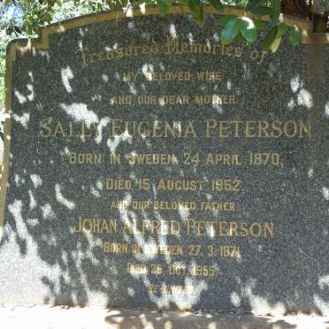 PETERSON Johan Alfred 1871-1955 &amp; Sally Eugenia 1870-1952 :: CLARKE Edward Cecil 1903-1980 &amp; Anna Sofia 1906-1994