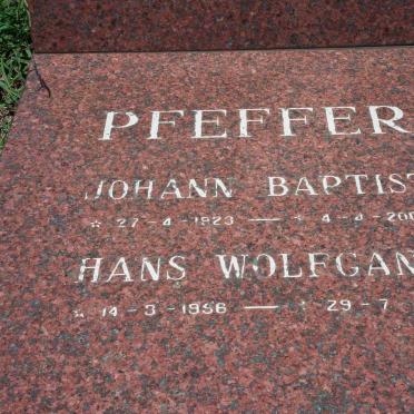 PFEFFER Johann Baptist 1923-2000 :: PFEFFER Hans Wolfgang 1956-1980  