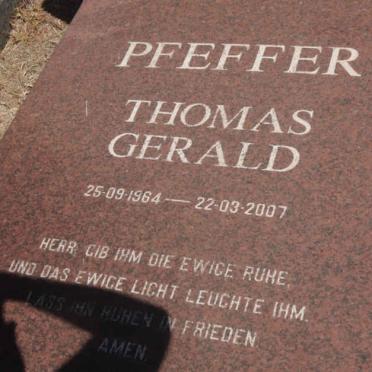 PFEFFER Thomas Gerald 1964-2007
