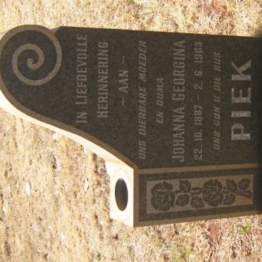 PIEK Johanna Georgina 1887-1963