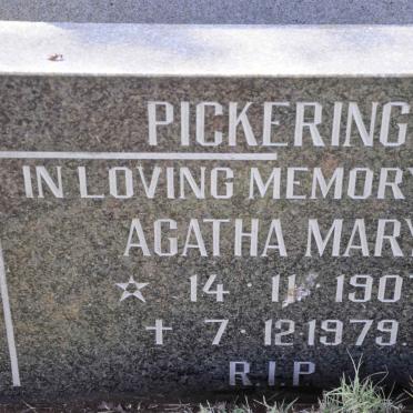 PICKERING Agatha Mary 1907-1979