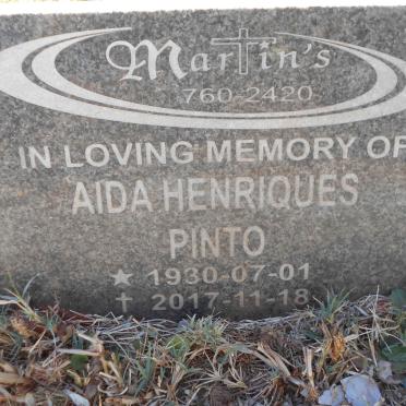PINTO Aida Henriques 1930-2017