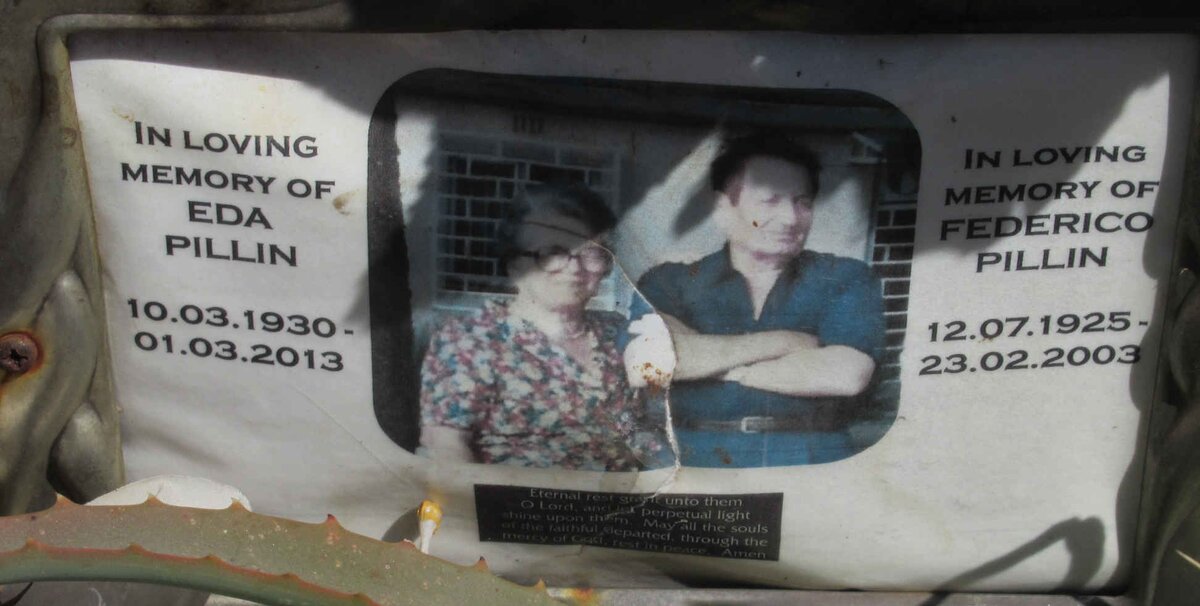 PILLIN Federico 1925-2003 &amp; Eda 1930-2013
