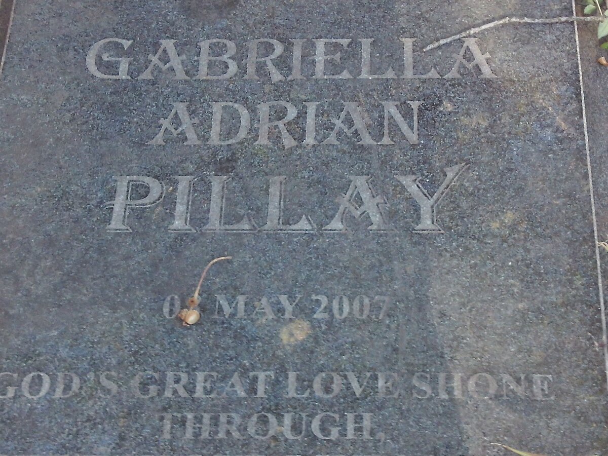 PILLAY Gabriella Adrian -2007