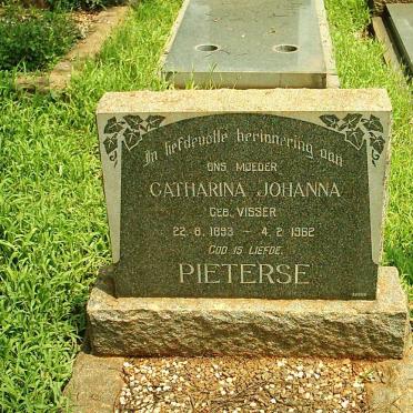 PIETERSE Catharina Johanna nee VISSER 1893-1962
