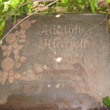 PLATH Adolph Hinrich 1862-1949