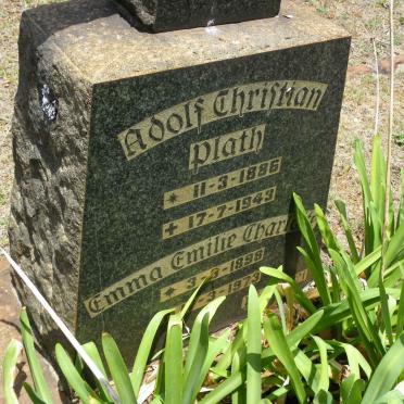 PLATH Adolf Christian 1886-1943 &amp; Emma Emilie Charlotte 1898-1973